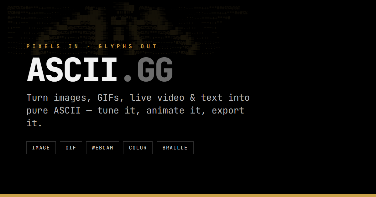 Image, GIF & Video to ASCII Art Generator | ASCII.gg